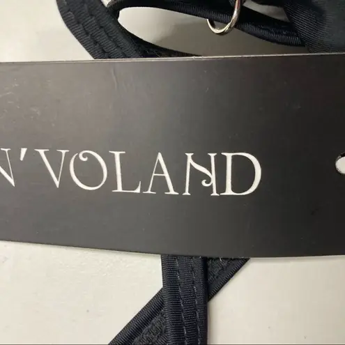 IN’VOLAND Women’s Black Swimsuit Top, Asymmetrical Hem Padded Size 18W New