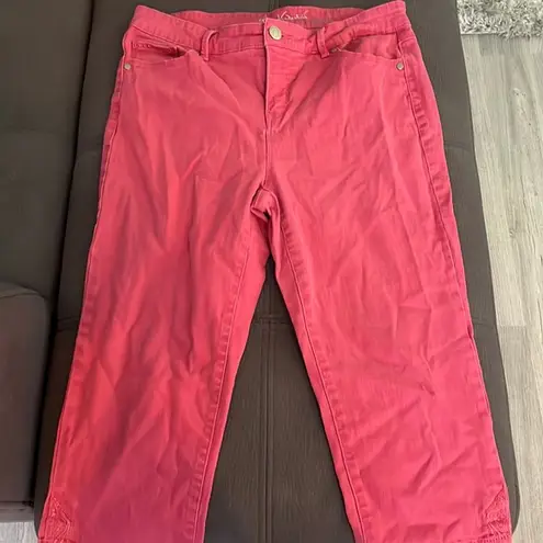 Gloria Vanderbilt Pink Capri Light Jeans Size 8P