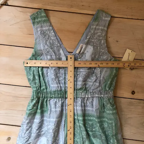 Universal Threads Universal Thread NWT Women's Green Gray Paisley Elastic Waist Maxi Dress Size S