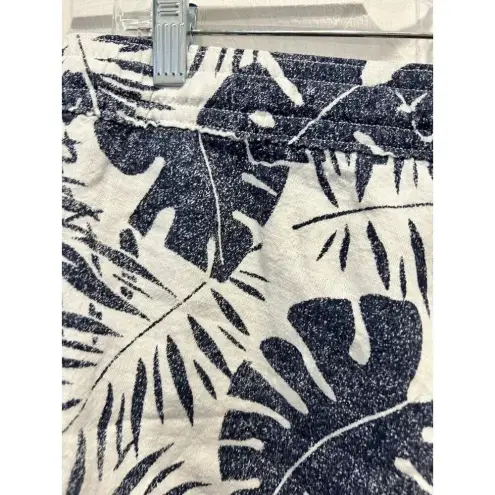 Nautica  Linen Blend Blue Outdoors Casual‎ Comfort Everyday Ladies Shorts Large