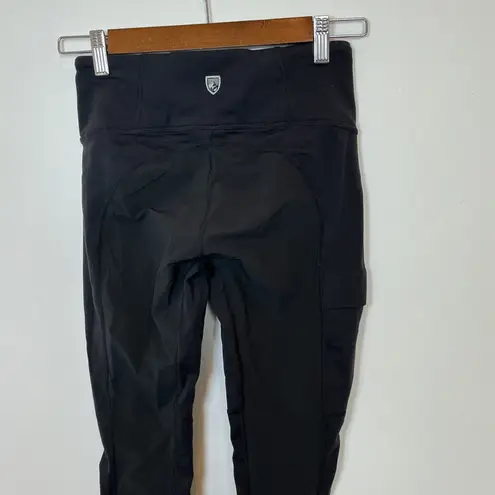 Kuhl Black Cargo Pocket Leggings XS REG Athletic Athleisure Pants