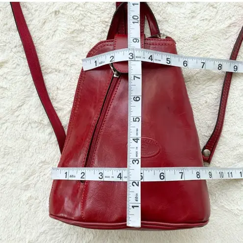 Lartigiano tobacco brown leather convertible backpack Italy VINTAGE