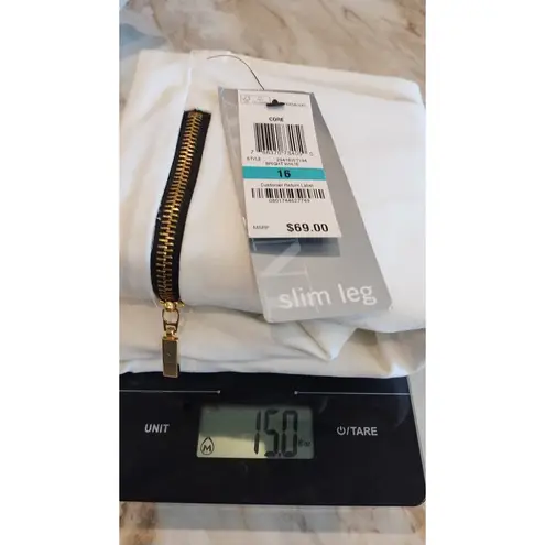 Alfani NTW slim Leg High Rise Career women’s Pants Size 16 Bright White