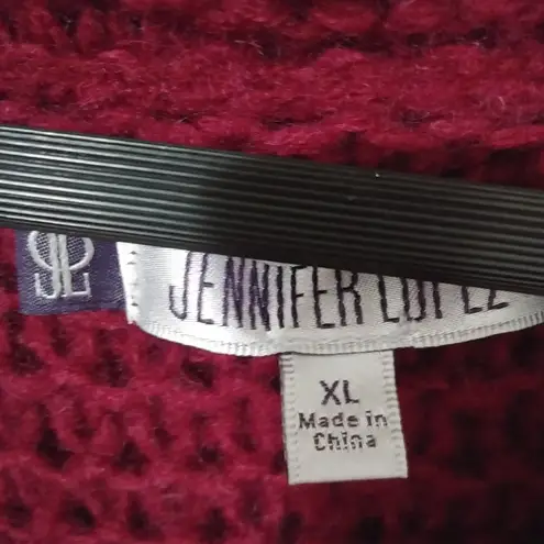 Jennifer Lopez  XL Wine Long Cowl Neck Sweater Plus
