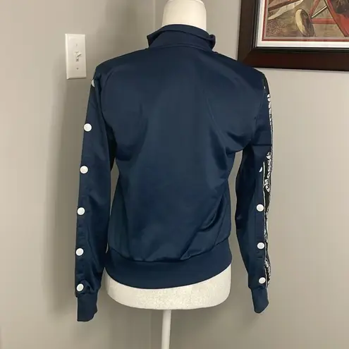 Ellesse Blue Bomber Jacket Track Laboria Blue Stripe Womens Size 6