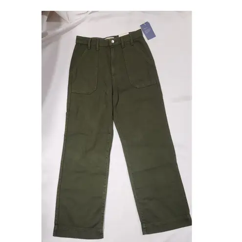 universal thread high rise wide leg size 4 waist 28 length 42 Green