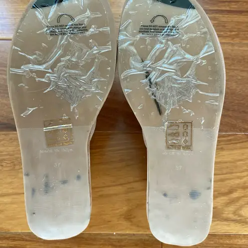 Free People  Shimmering Gold Platform Sandals