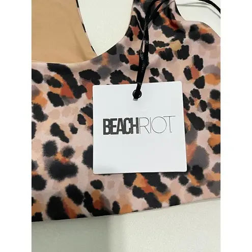 Beach Riot Women's Rocky Top Racerback Watercolor Leopard XS Cream Extra Small