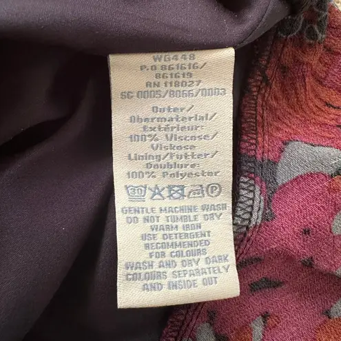 Boden USA Boden orange, purple & blue pattern a-line skirt size 6