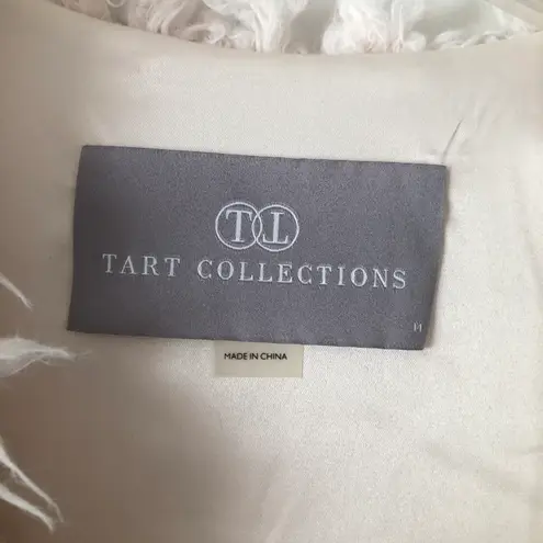 Tart Collection Ivory Belted Fuzzy Vest