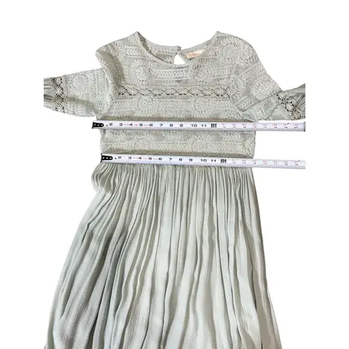 NEW Altar’d State Womens Lace Dress Size S Boho Short Flutter Sleeve Lined Green