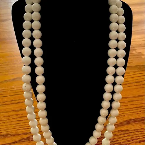 Multi Strand Vintage Necklace Bridal White Classic Timeless
