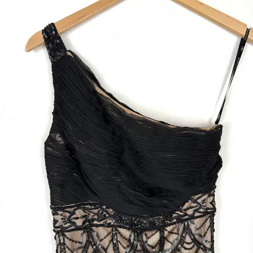 Sue Wong Walt Disney Signature Collection One Shoulder Beaded Dress