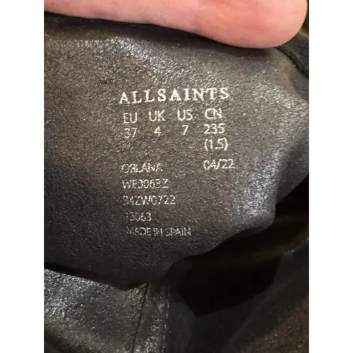 AllSaints Orlana Pointed Toe Boot in Black Suede Women's Size 7 New Without Box