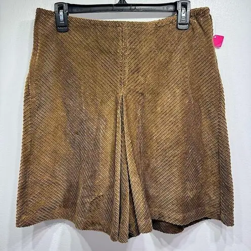 Ivy Collectibles Brown Corduroy Skort Shorts Cottagecore NEW Size 12