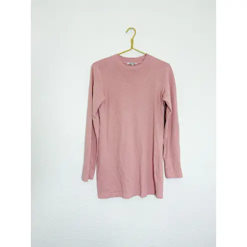 Cotton Citizen Tokyo Long Sleeve Mini Dress Size Small Pink Lightweight Preppy