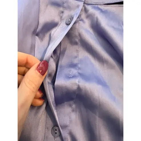 Massimo Dutti Faux Silk Mock-Neck Blouse