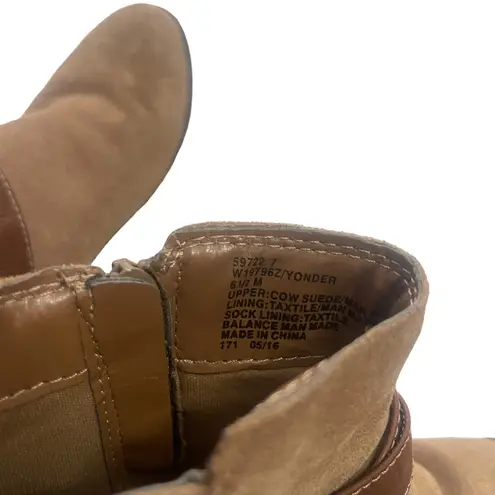 White Mountain  Women's Size‎ 6.5 M Cow Suede Brown Ankle Booties Boots