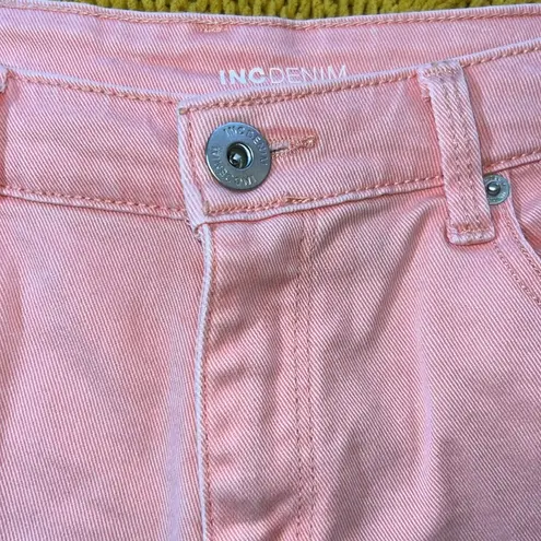 Inc international I.N.C. International Concepts Size 4/27 Pink Frayed Jean Shorts