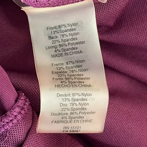 Bleu Rod Beattie Womens Halter Twister Mio One-Piece Swimsuit Cherry Wine Size 4