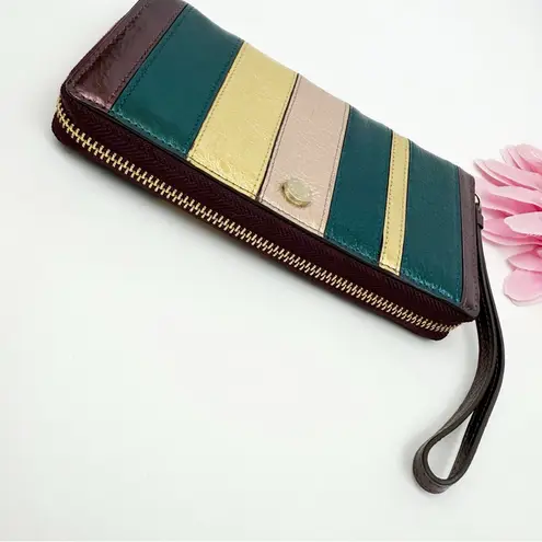 Radley London Clifton Hall Phone Wristlet Wallet Metallic Amethyst Gold Heritage