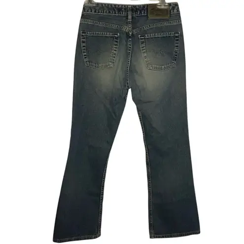 Silver Jeans Boot Flare Vintage 90's Y2K Cotton Mid Rise Dark Wash Jeans - 29x30