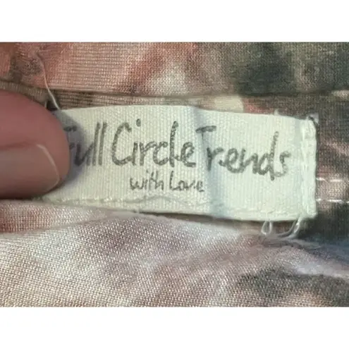 FULL CIRCLE TRENDS Trendy Plus Size Printed Ruched