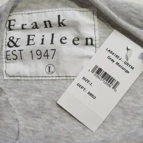 NWT Frank & Eileen Funnel Neck Midi in Gray Melange Essential Jersey Dress L Size L