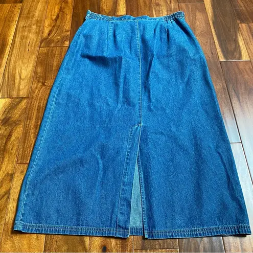 SAG HARBOR SPORT Jean Skirt Blue Denim Back Slit A