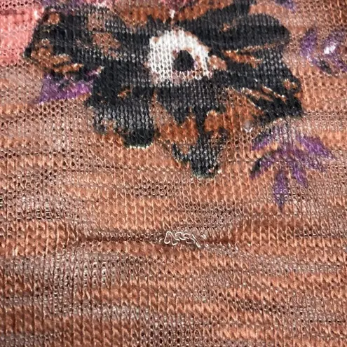 CEST. 1946, Women’s Floral Open Front Vest Brown Size Medium 3 side buttons Brown