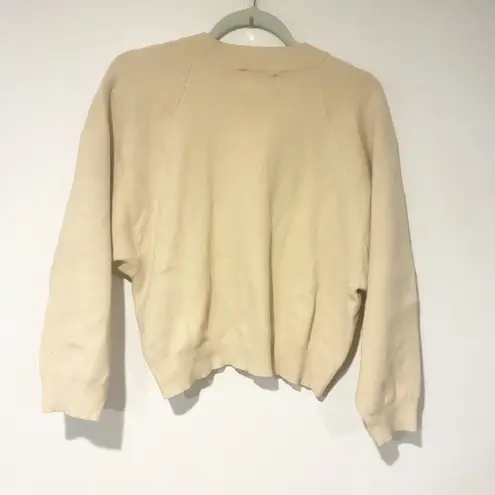 all:row Size Large Cream Knit Waist Length Sweater - Image 5