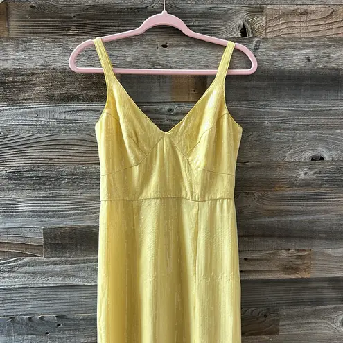 Hutch  Mikayla Yellow Sequin Midi Dress Size 4 NWT