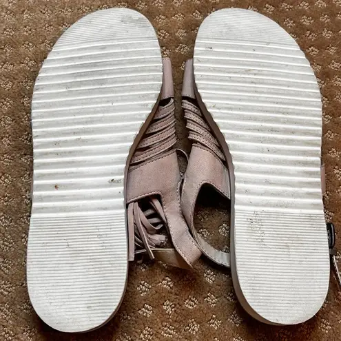 Seychelles BEIGE FRINGE SANDAL TASSEL COUNTRY WESTERN SZ 10 LEATHER BOHO COMFORT