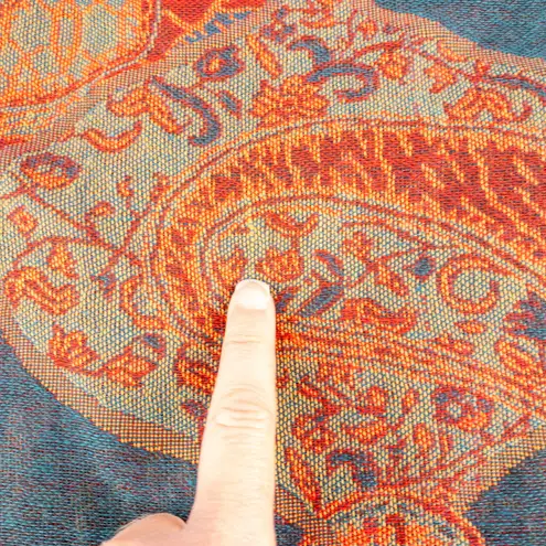 Pashmina Multicolor Red Green Blue Paisley Scarf Womens One Size