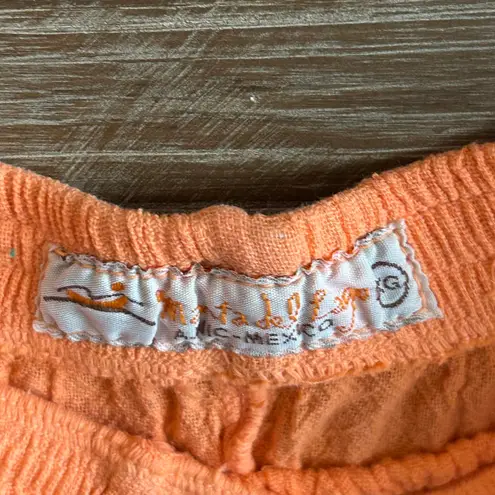 NWT Manta Del Lago Womens Casual Pants Sz XL Orange Straight Leg Boho