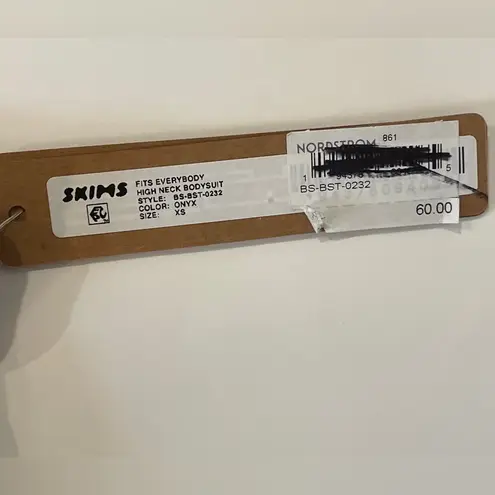 SKIMS NWT Women’s Fits Everybody High Neck Bodysuit in Onyx/Black Size XS