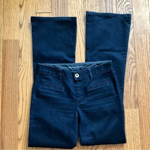 Banana Republic  Rare The Flare Jean Dark Denim Blue 70’s Flare Women’s Size 26