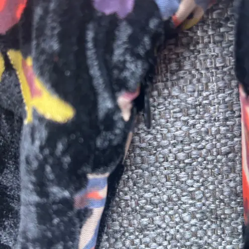 Whimsigoth Juniors Dress M Black Velvet Burnout Empire Floral Dark Romantic Boho Size undefined