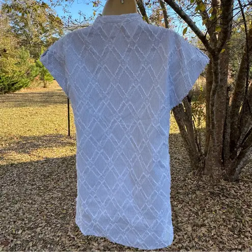 THML Mohair Pinstriped V-Neck Short Sleeve Mini Dress Size XS