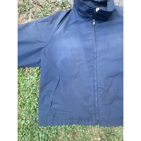 London Fog Vintage Womens Blue Lightweight Jacket Collared Full Zip Size 50 REG