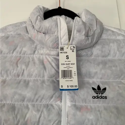 Adidas  White Puffer Winter Jacket Vest NWT