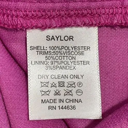 Saylor NWT Aurelie Pink Velvet Mini Dress Size XS