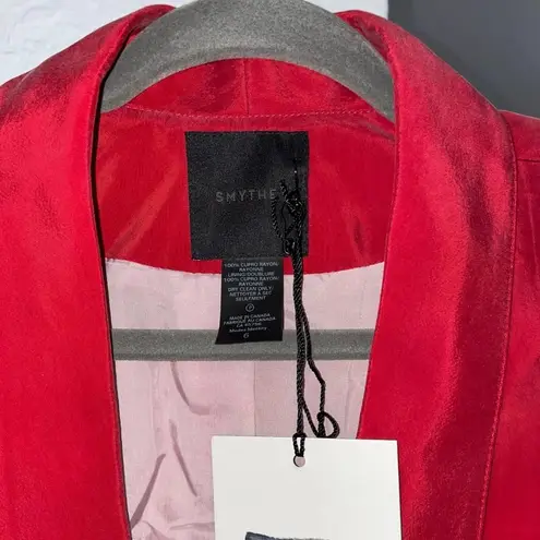 Smythe Long Shawl Collar Blazer Size 6 Red