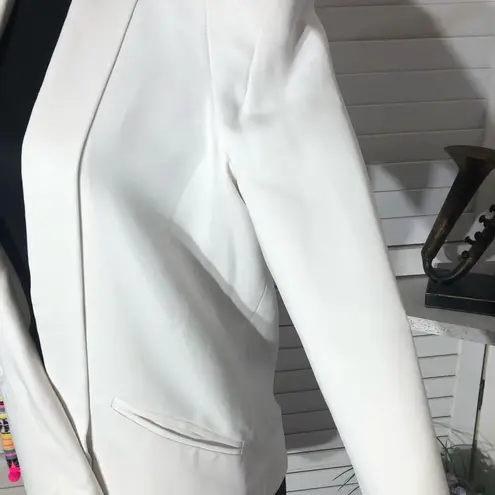 Bless The Mess Structured Blazer Artisan Neon Embellished Cuffs White sz M 38