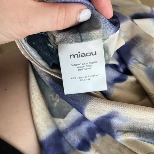 Miaou Verona Mesh Midi Skirt Corsica Print