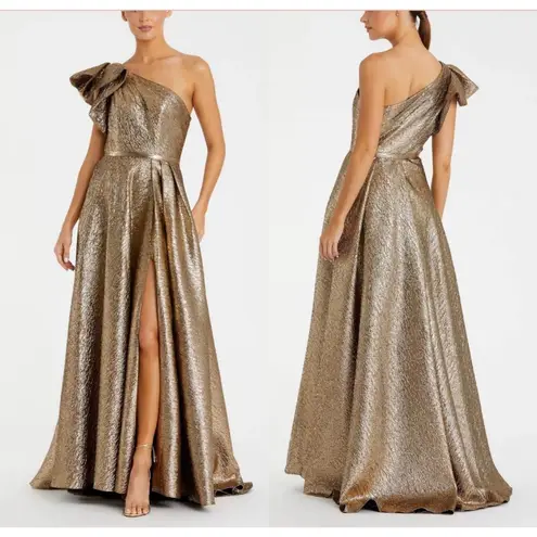 Mac Duggal NEW NWT 68608 Antique Bronze Maxi Gown size 12