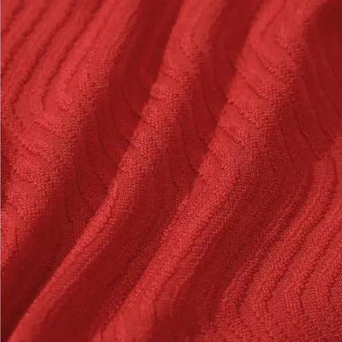 Berlook Red Textured One Shoulder One