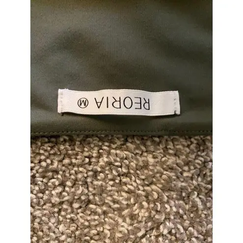 REORIA Olive Green Square Neck Bodysuit