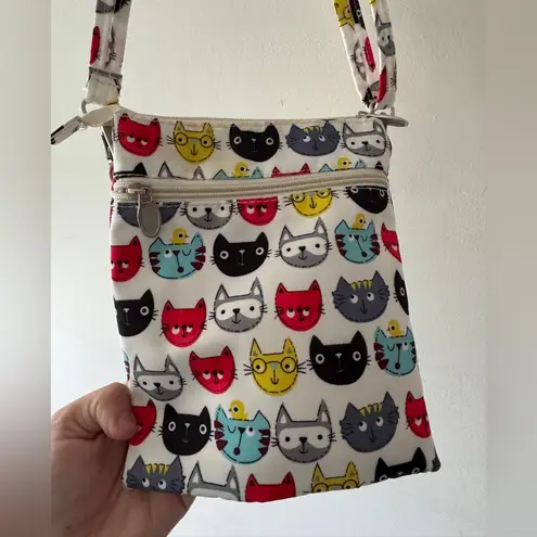 Cat Pop Art Adorable Crossbody Hipster Bag Adjustable Strap