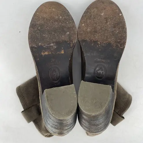 Ash Western Style Ankle Booties Suede Gray Womens Size 39